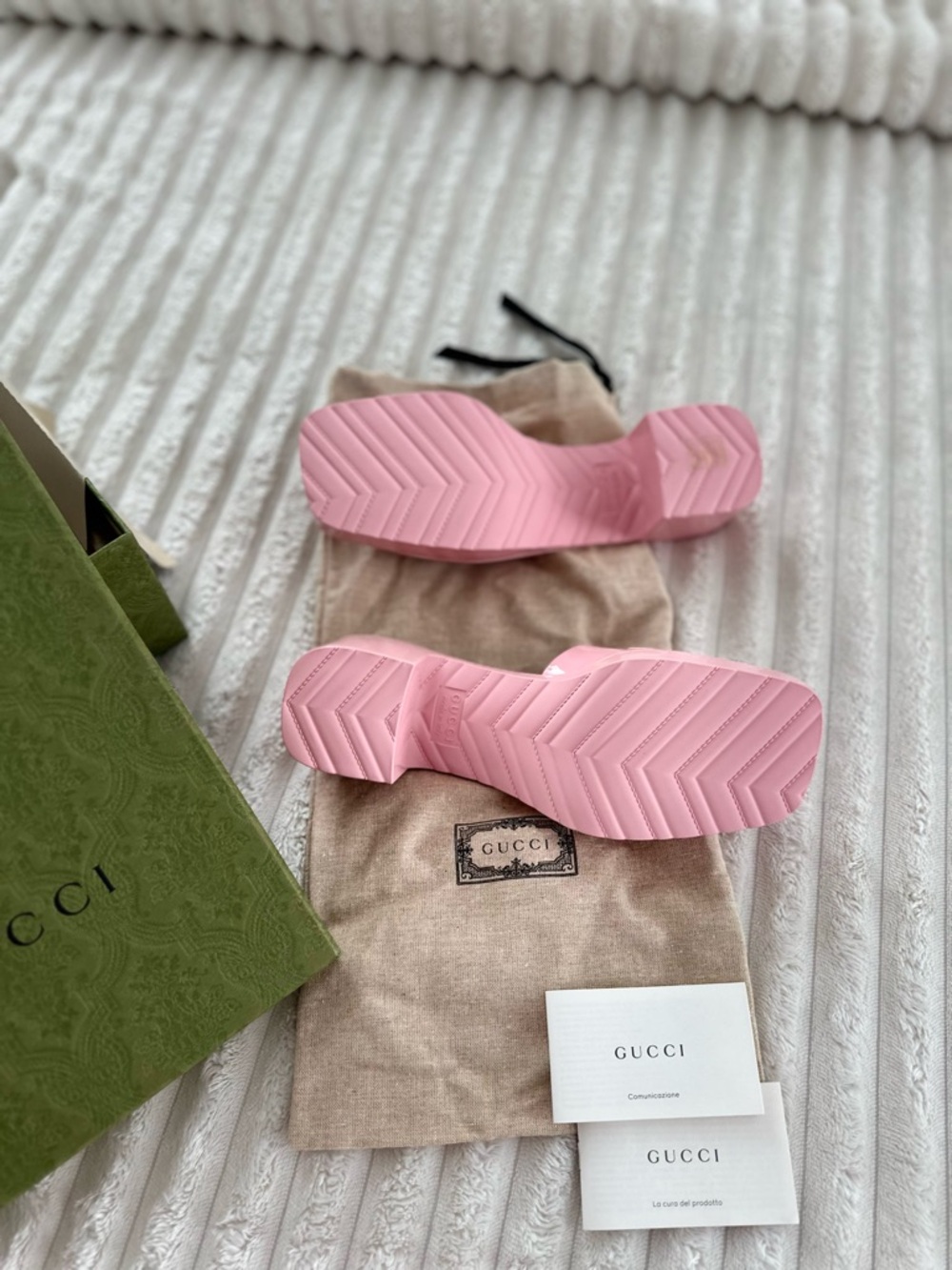 Gucci Bubblegum Pink Platform Clog Mules - Picture 5 of 7